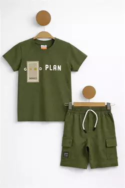 3-4-5-6 YAŞ GOOD PLAN BASKILI ERKEK ÇOCUK TAKIM YEŞİL