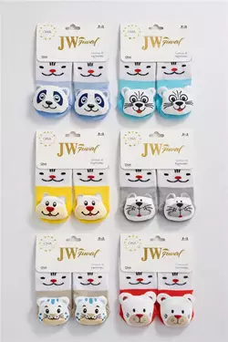 ERKEK BEBEK 0-6 AY PENYE OYUNCAKLI ÇORAP ASORTİ